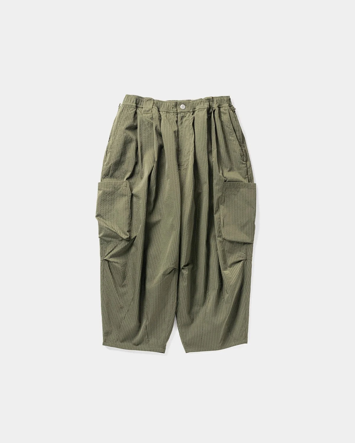 TIGHTBOOTH SEERSUCKER CROPPED CARGO PANTS