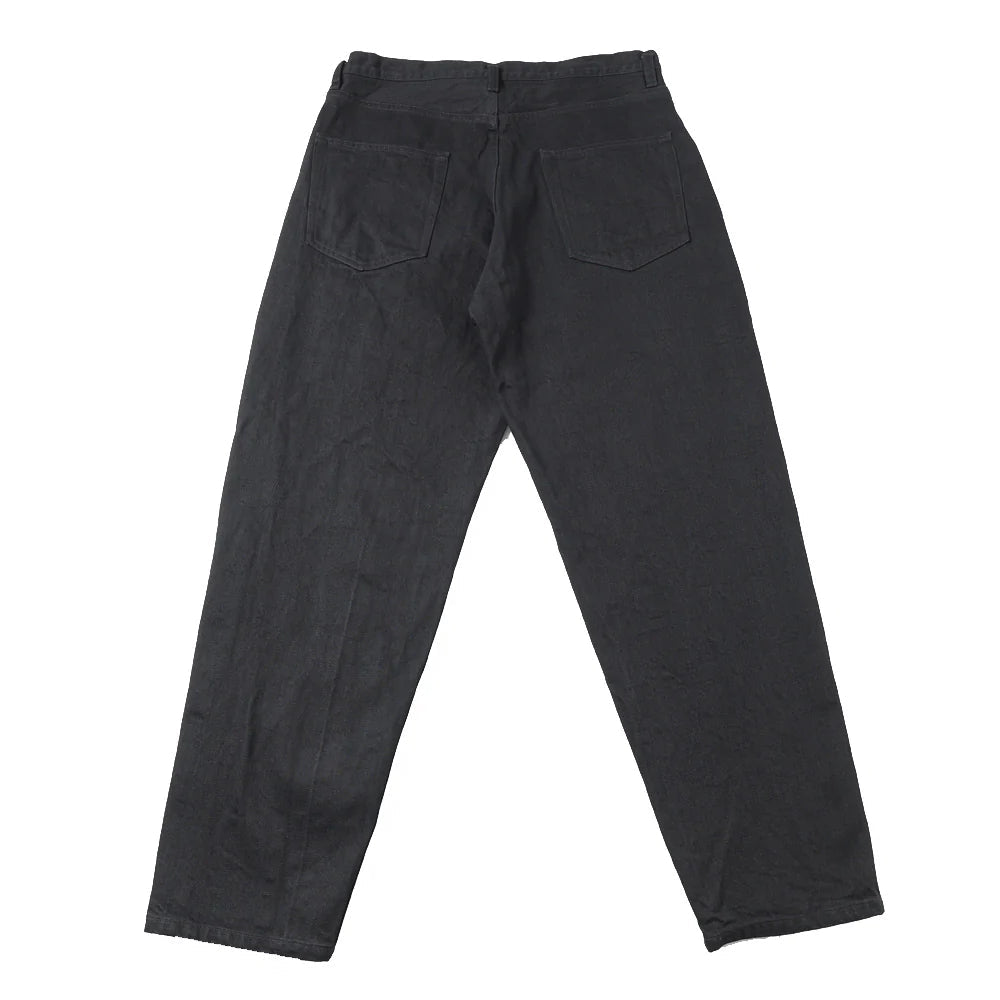 COMOLI Black Denim Tapered Pants