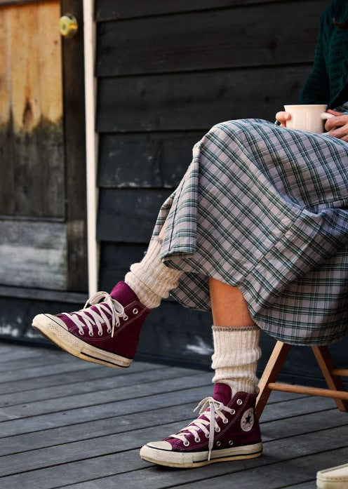 RoToTo RECYCLE W/PL RIBBED CREW SOCKS