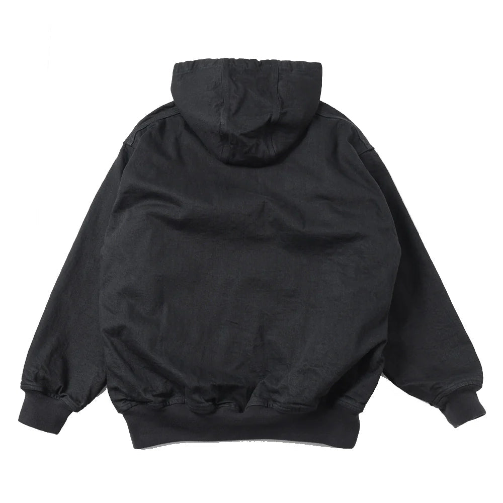 COMOLI Black Denim Zip Hoodie