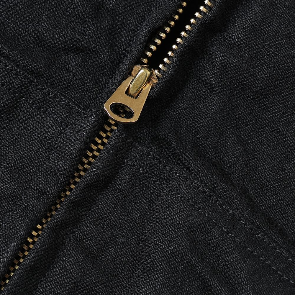 COMOLI Black Denim Zip Hoodie