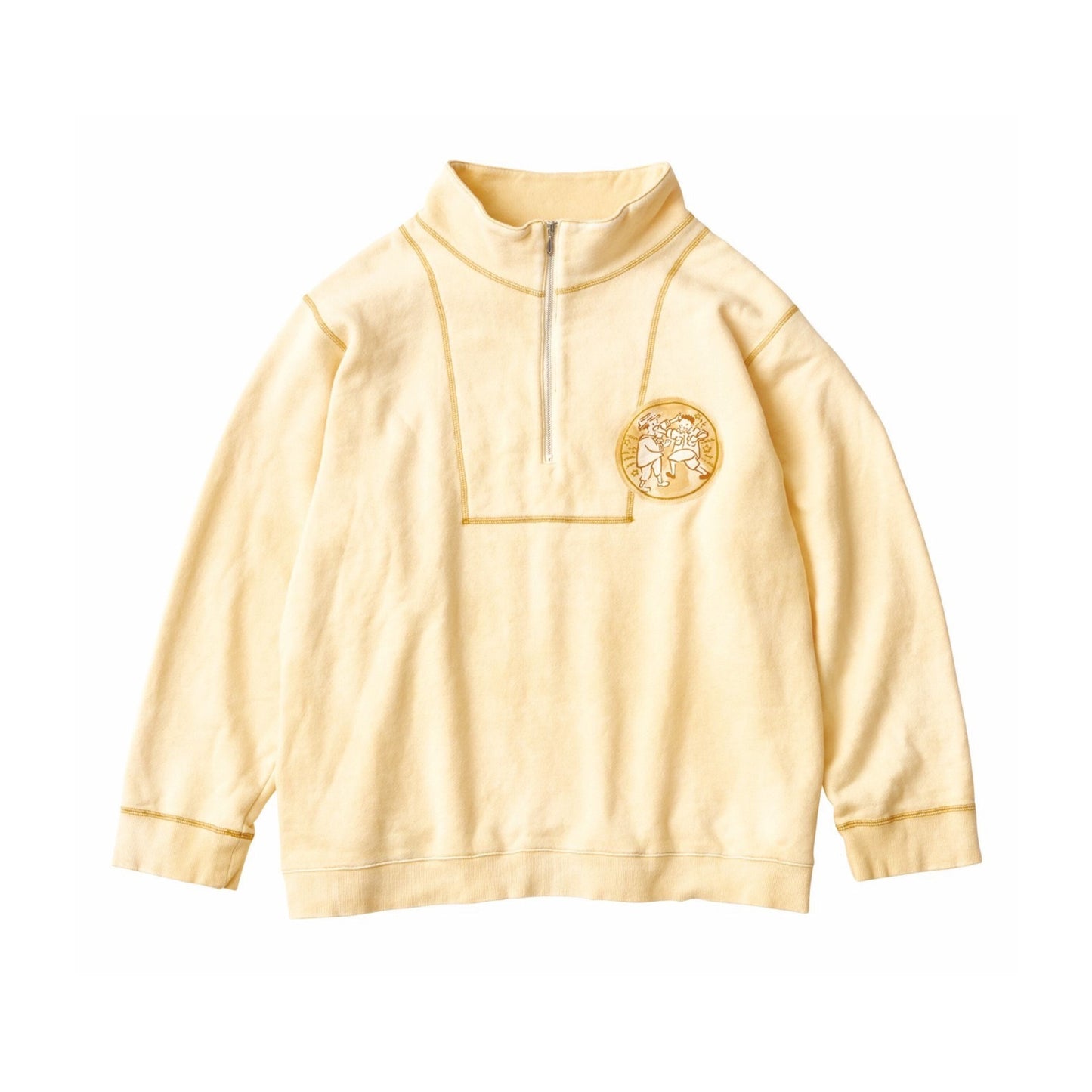 Porter Classic OHARIKO MAFIA WAPPEN HALF ZIP SWEAT SHIRT
