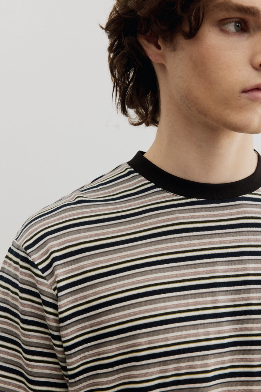 Burcs Tencel Stripe Crewneck Tee