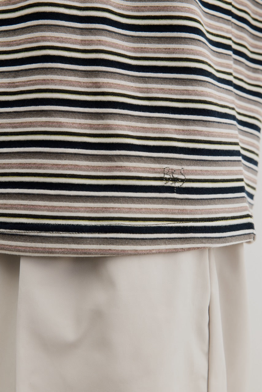 Burcs Tencel Stripe Crewneck Tee