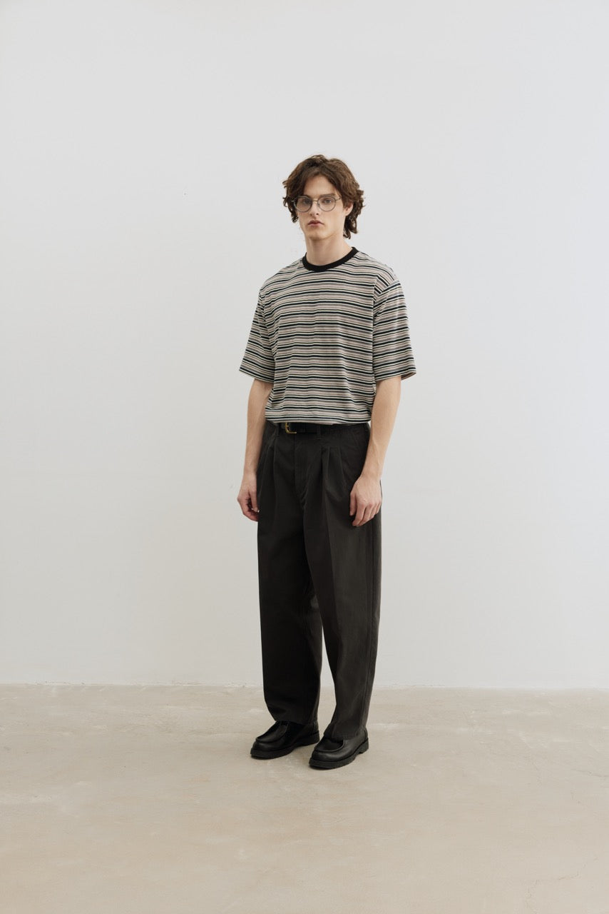 Burcs Tencel Stripe Crewneck Tee