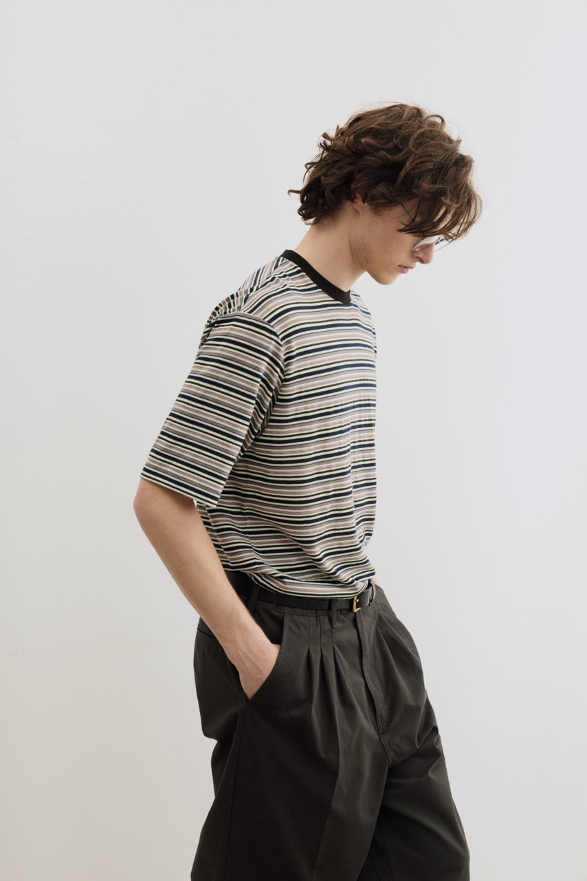 Burcs Tencel Stripe Crewneck Tee