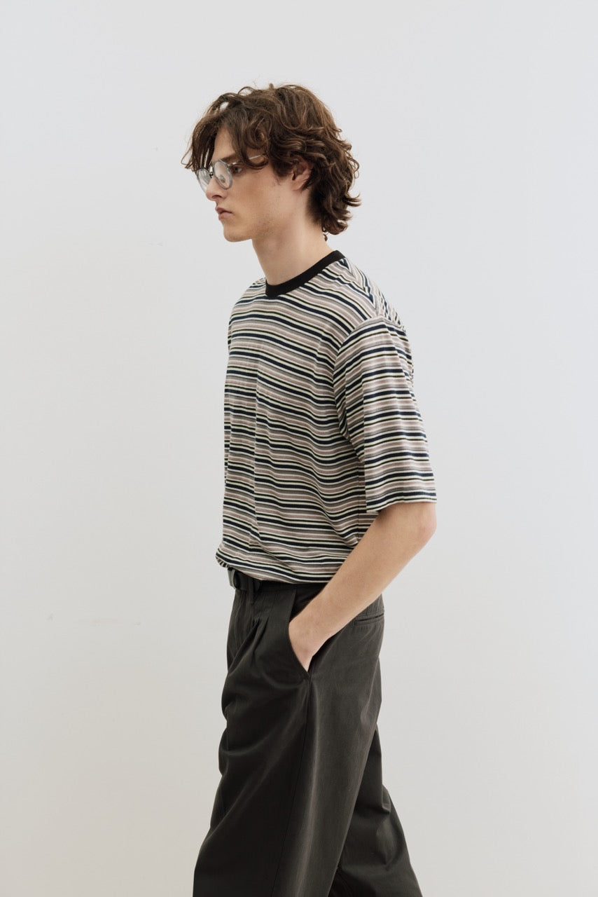 Burcs Tencel Stripe Crewneck Tee
