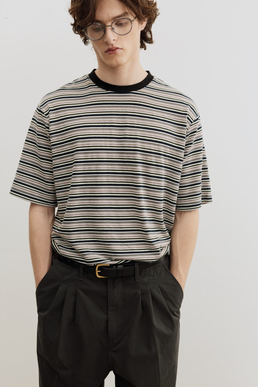 Burcs Tencel Stripe Crewneck Tee