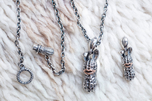 Peanuts&Co PEANUTS MEDIUM BUNNY PEANUTS silver x k10PG + chain all silver