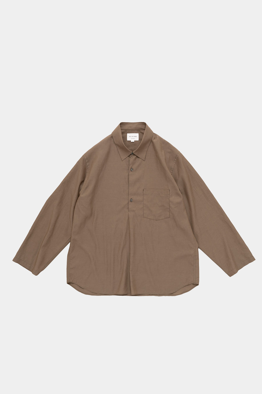 STILL BY HAND Cupro Mixed Pullover Shirt