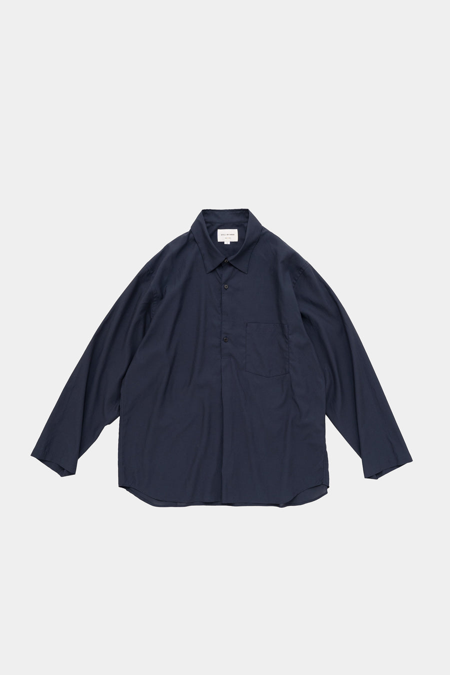 STILL BY HAND Cupro Mixed Pullover Shirt