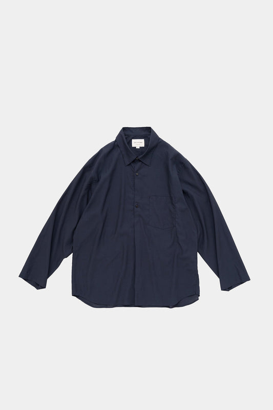 STILL BY HAND Cupro Mixed Pullover Shirt
