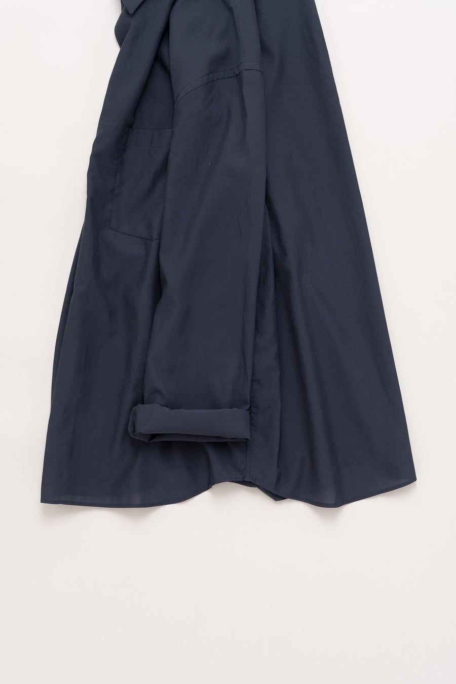 STILL BY HAND Cupro Mixed Pullover Shirt