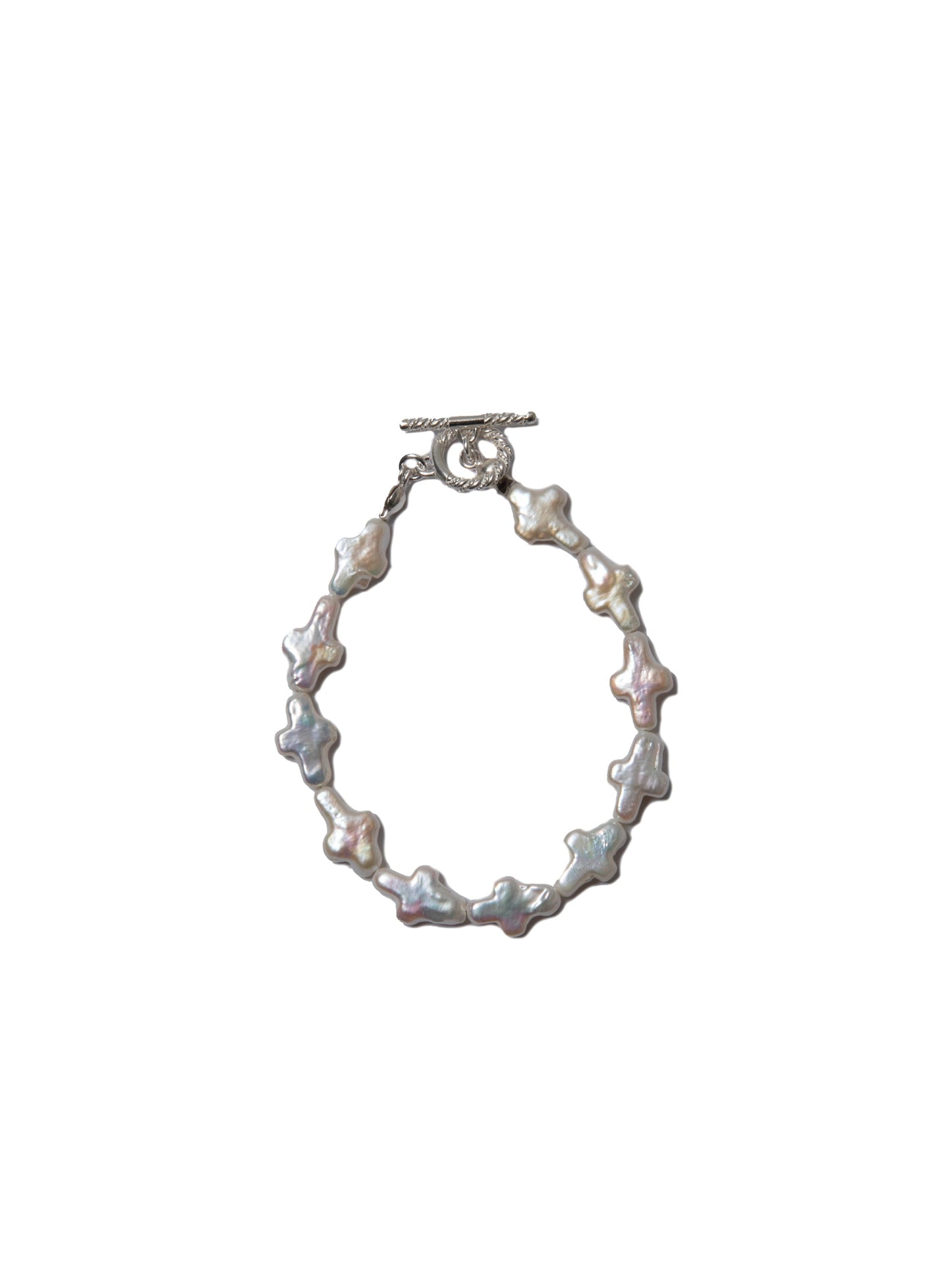 COOTIE PRODUCTIONS Distortion Cross Pearl Bracelet
