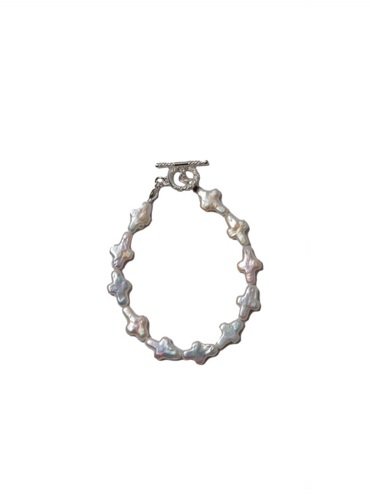 COOTIE PRODUCTIONS Distortion Cross Pearl Bracelet