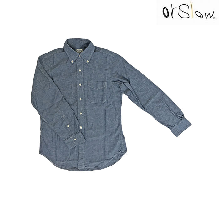 orSlow CHAMBRAY BUTTON DOWN SHIRT original chambray