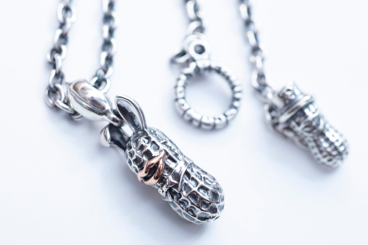 Peanuts&Co PEANUTS LARGE BUNNY PEANUTS silver x pinkgold + chain