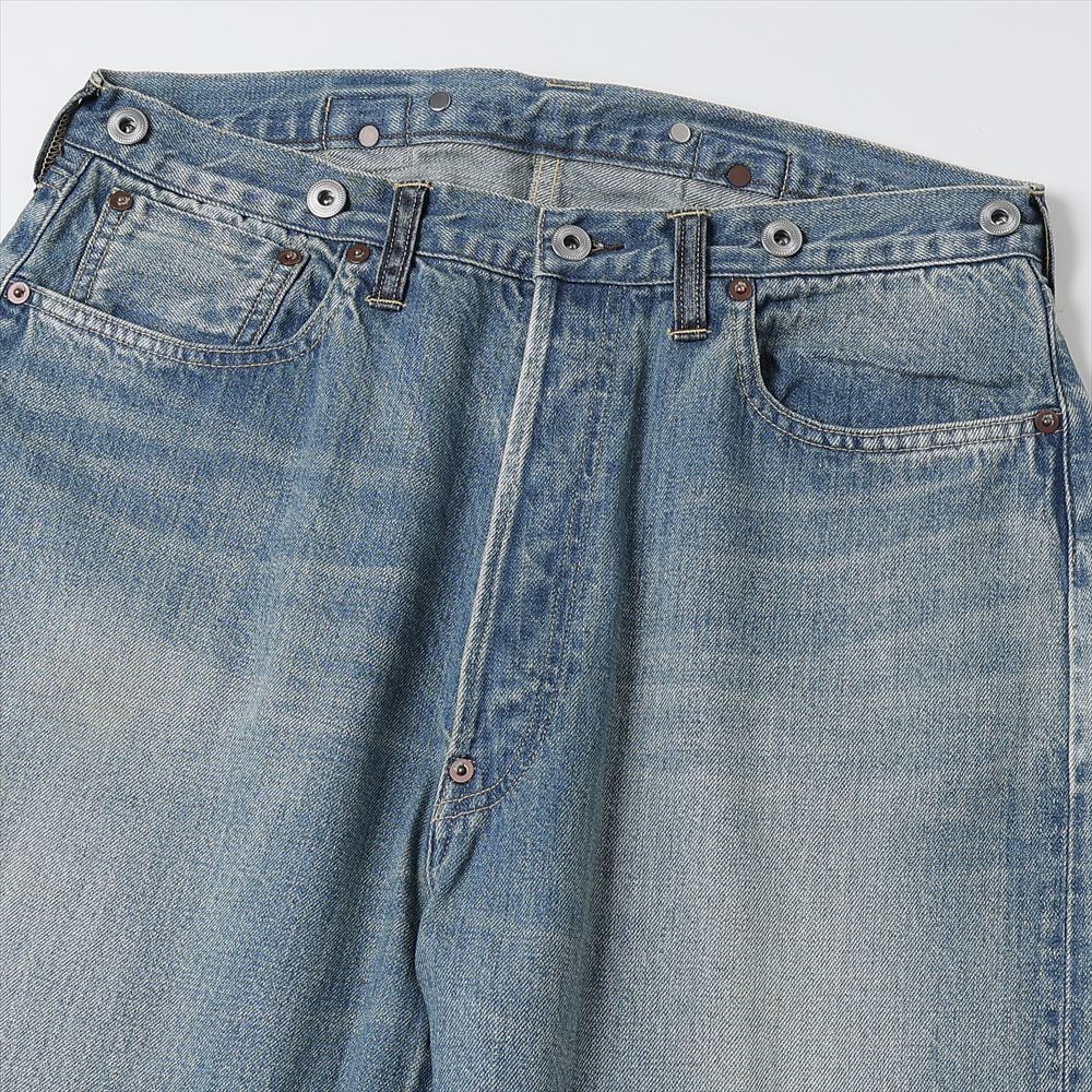 A.PRESSE No.22 Washed Wide Denim Pants (INDIGO)