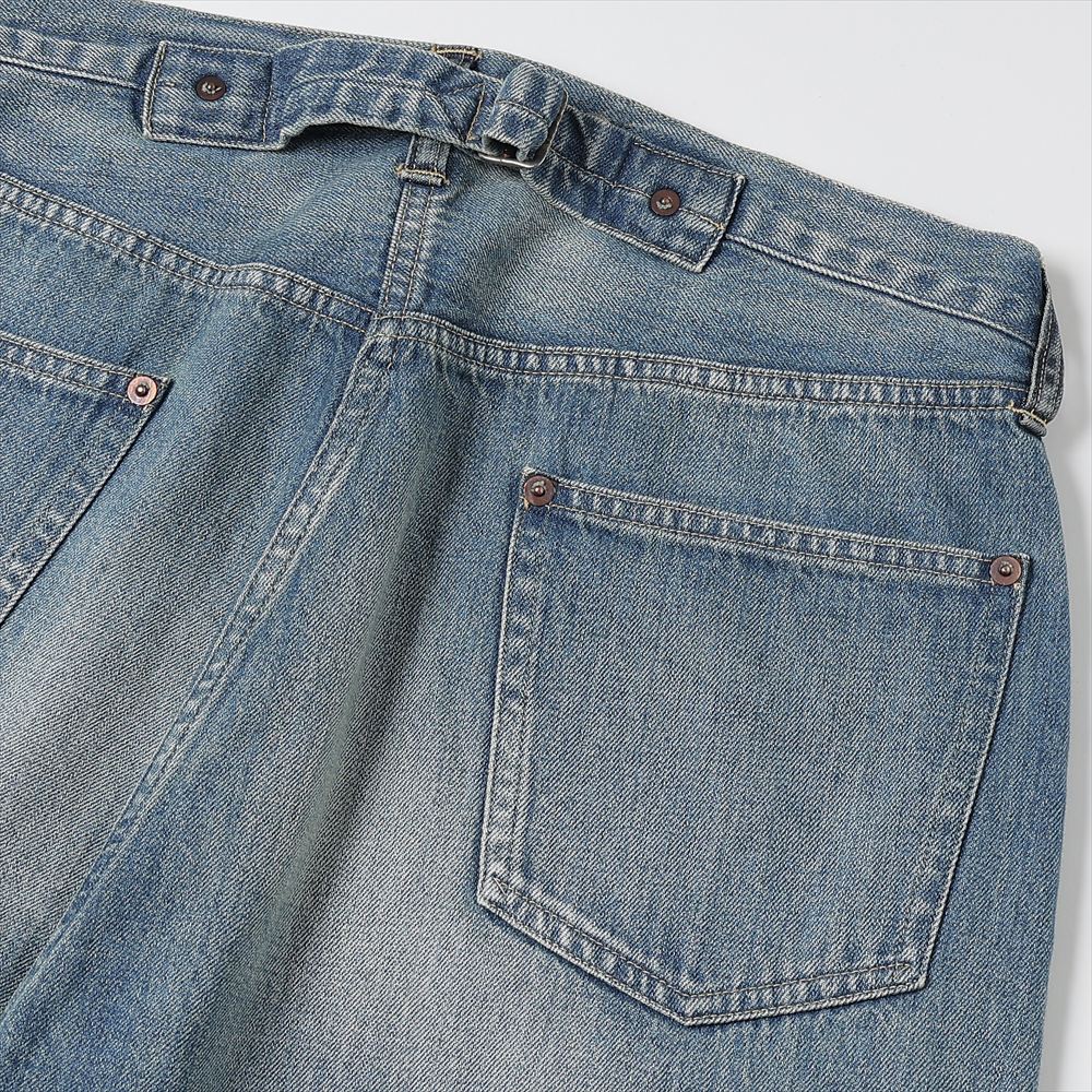 A.PRESSE No.22 Washed Wide Denim Pants (INDIGO)