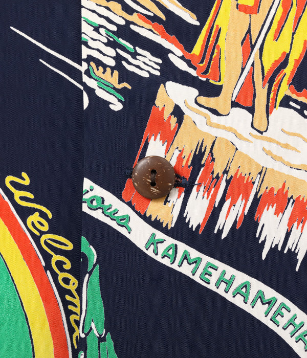 SUN SURF RAYON HAWAIIAN SHIRT “HISTORY OF THE ISLANDS