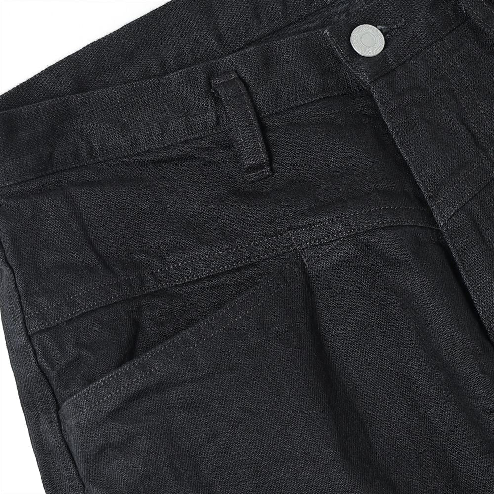 COMOLI Black Denim Tapered Pants