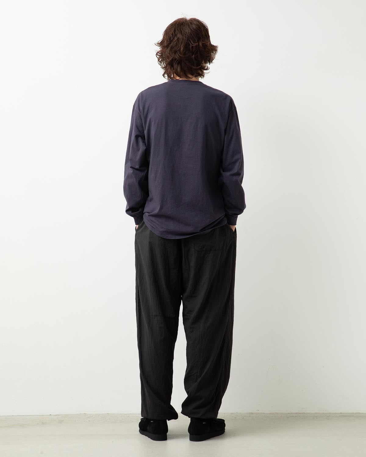 COMOLI Silk Product Dyed Drawstring Pants