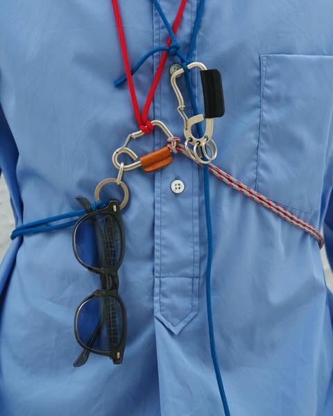 hobo CARABINER KEY RING L with COW LEATHER