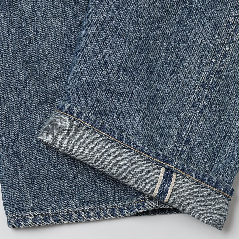 A.PRESSE No.22 Washed Wide Denim Pants (INDIGO)