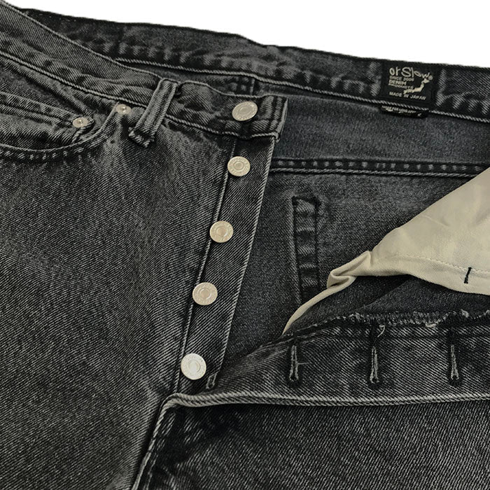 orSlow 105 90's 5POCKET BLACK DENIM STONE WASH
