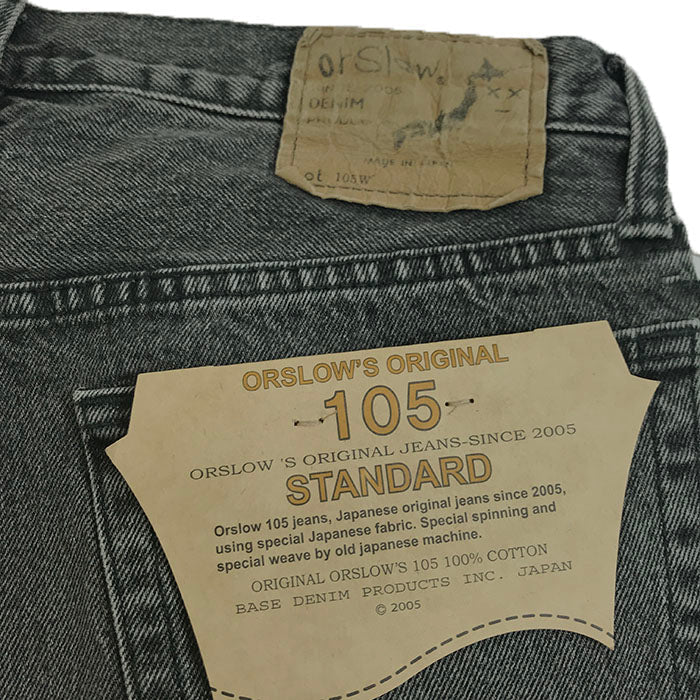 orSlow 105 90's 5POCKET BLACK DENIM STONE WASH