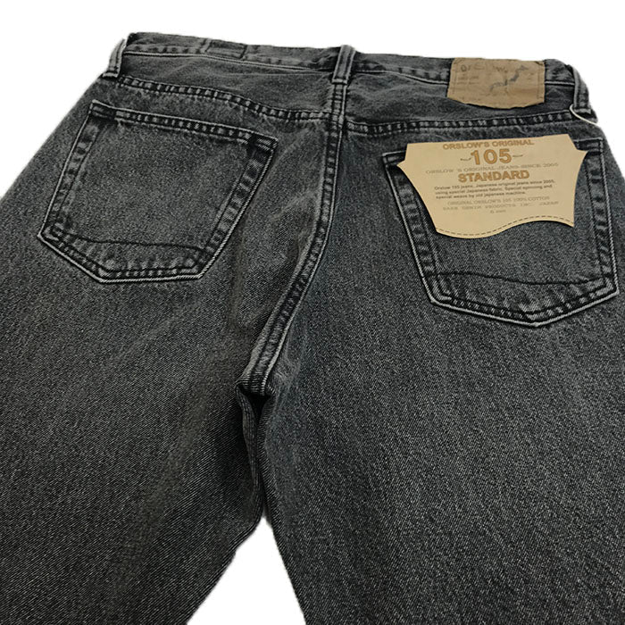 orSlow 105 90's 5POCKET BLACK DENIM STONE WASH