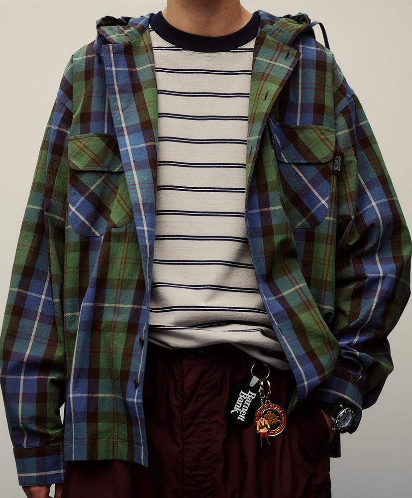SEDAN ALL-PURPOSE Plaid Hooded Shirt