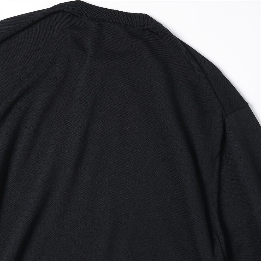 A.PRESSE Wool Knit Henley Neck Sweater