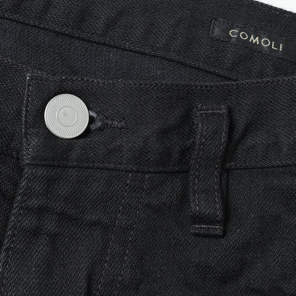 COMOLI Black Denim Tapered Pants