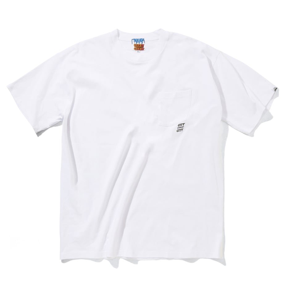 CITY COUNTRY CITY Embroidered Logo Cotton Pocket T-shirt