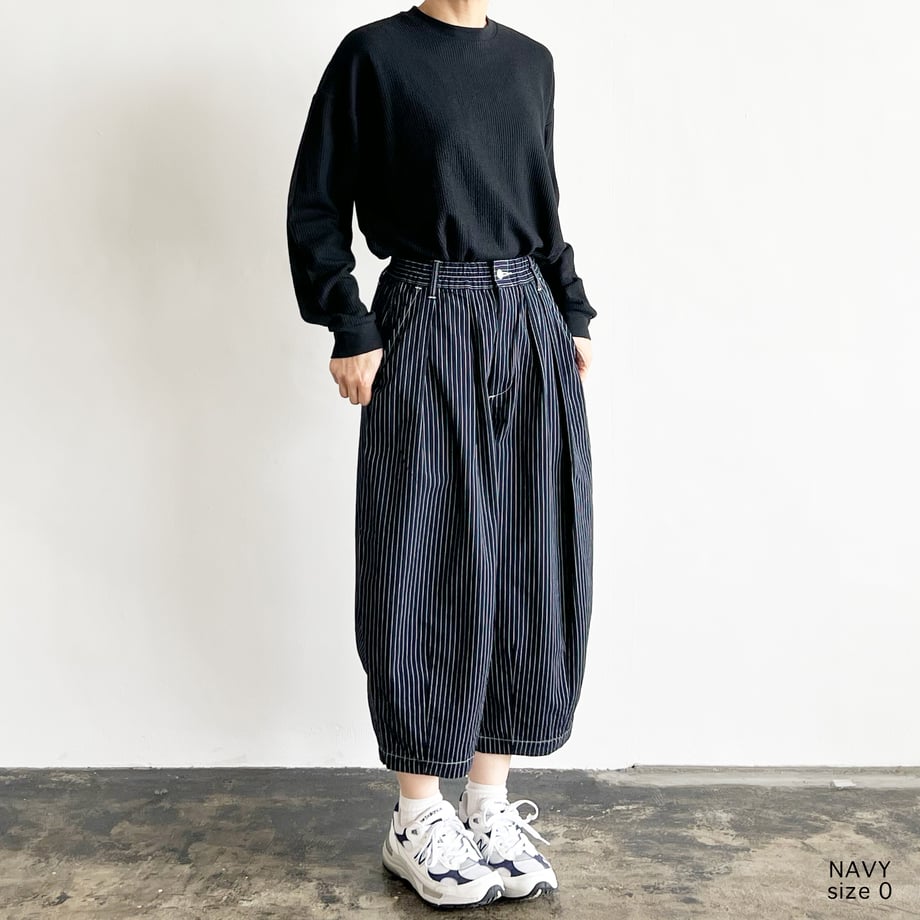 HARVESTY PENCIL STRIPES CIRCUS PANTS