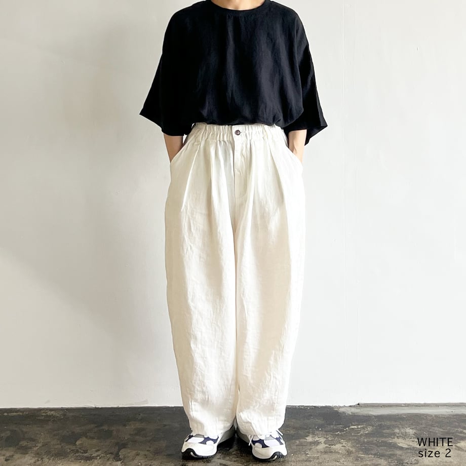 HARVESTY LINEN TWILL CIRCUS PANTS