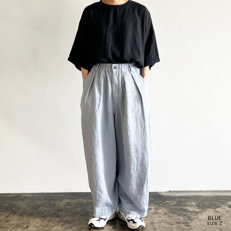 HARVESTY LINEN TWILL CIRCUS PANTS