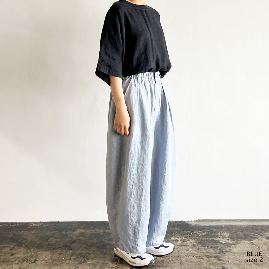 HARVESTY LINEN TWILL CIRCUS PANTS