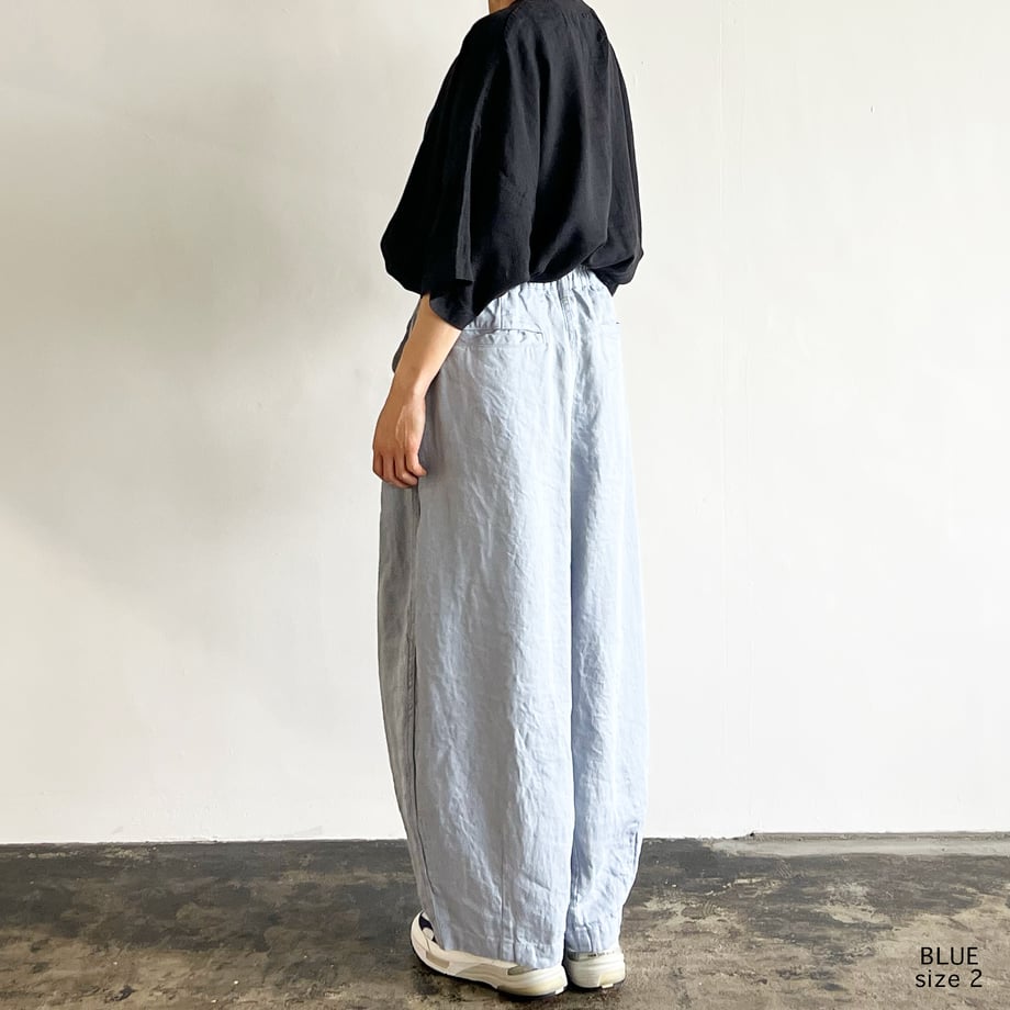 HARVESTY LINEN TWILL CIRCUS PANTS