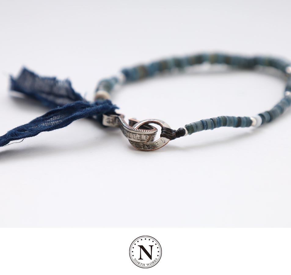 NORTH WORKS Silver & Beads Bracelet BR-6968