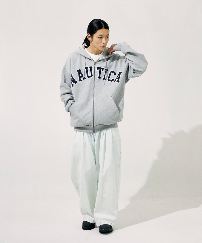 NAUTICA JAPAN Arch Logo Sweat Zip Hoodie