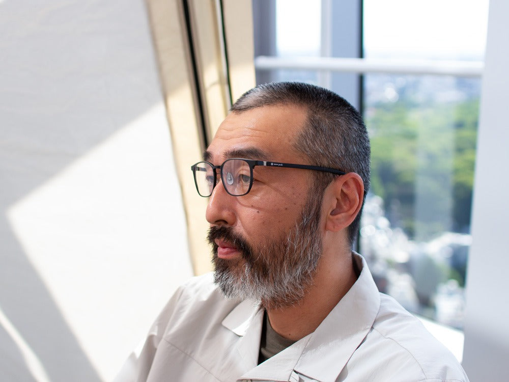 JINS × Snow Peak JINS Switch Metal Flip Up ï¼?60° Wellington Matt Black