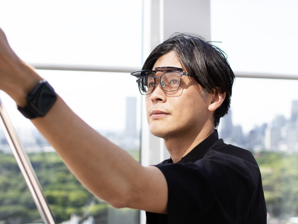 JINS × Snow Peak JINS Switch Metal Flip Up ï¼?60° Wellington Gunmetal