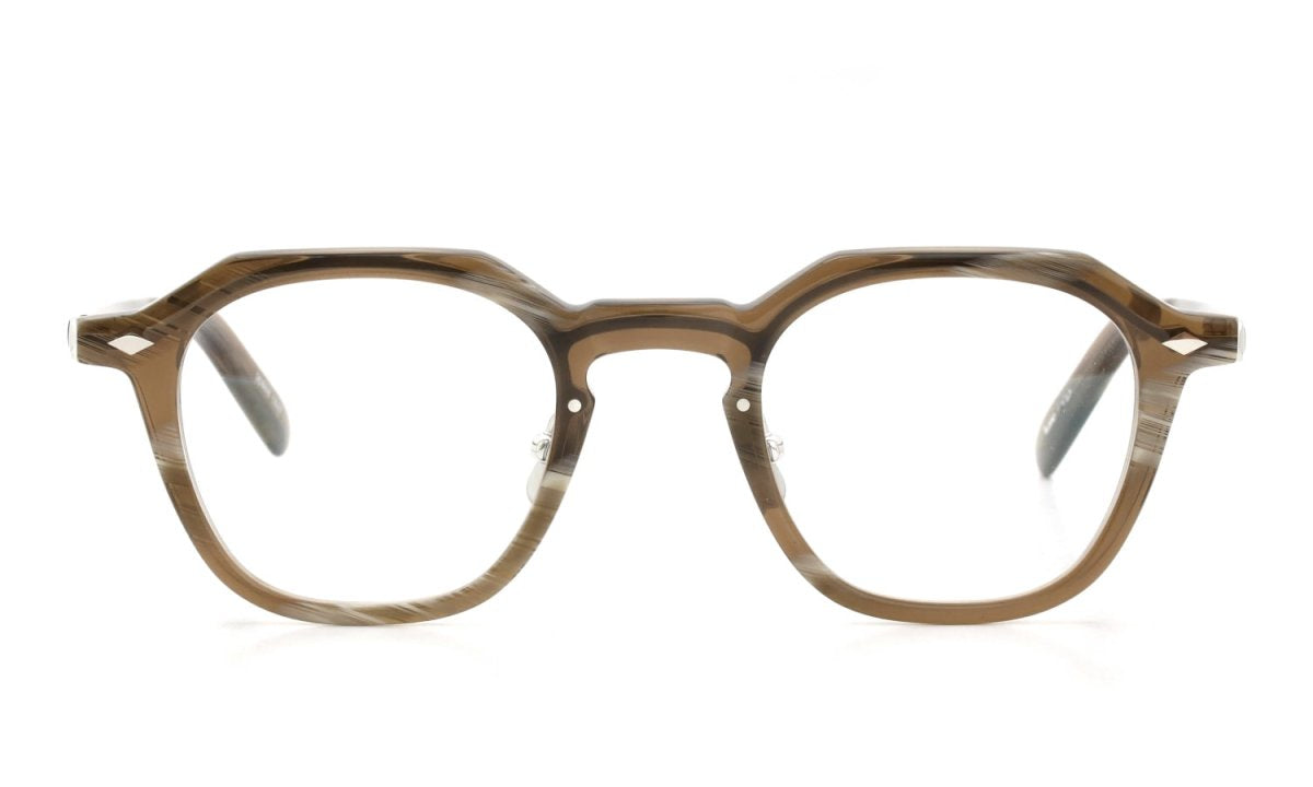 YELLOWS PLUS DENNIS EYEGLASS FRAME Green Horn/Silver