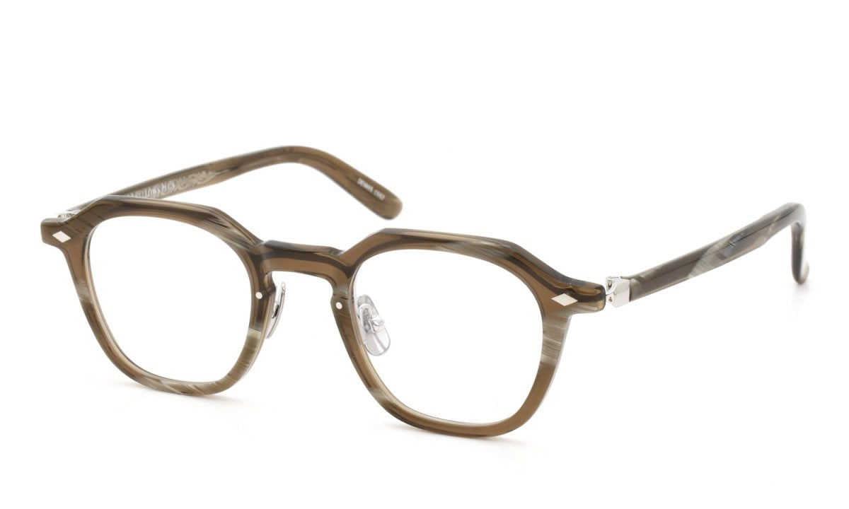 YELLOWS PLUS DENNIS EYEGLASS FRAME Green Horn/Silver