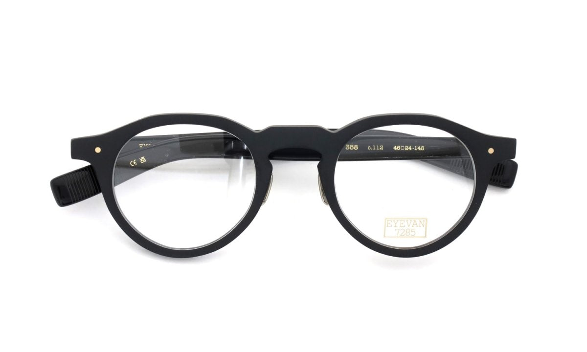 EYEVAN7285 EYEGLASS FRAME 358 C.112 MAT BLACK