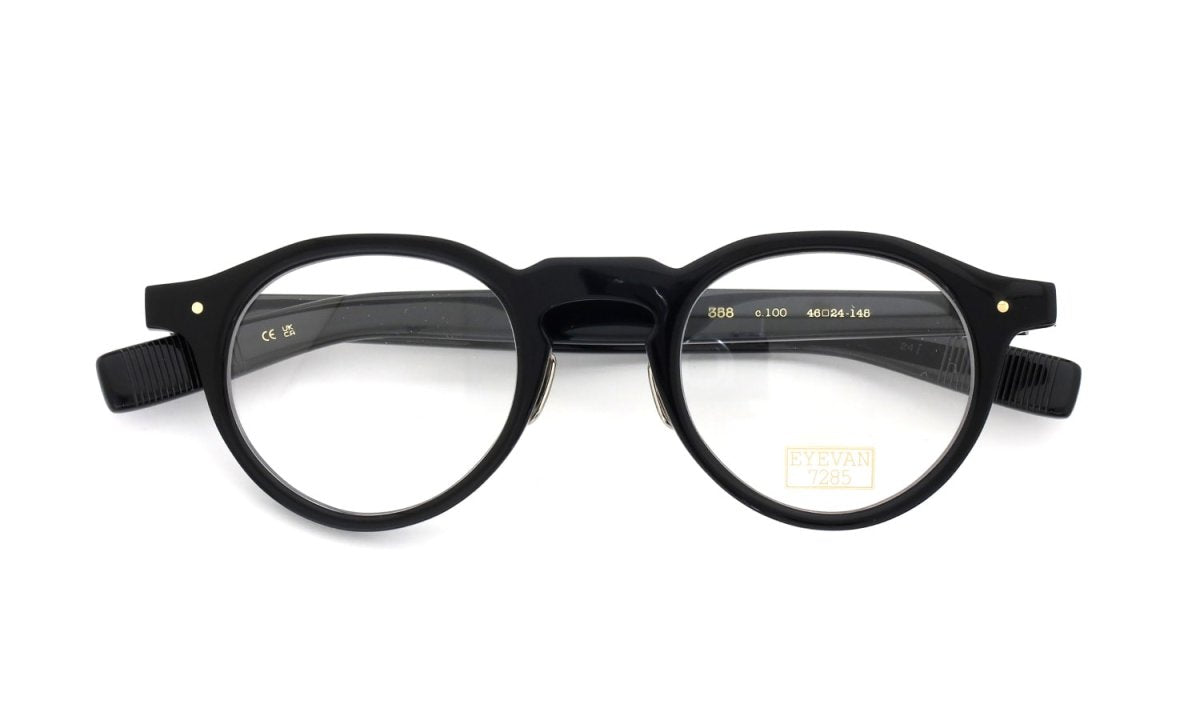 EYEVAN7285 EYEGLASS FRAME 358 C.100 BLACK