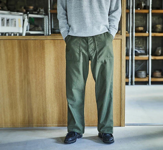 orSlow VINTAGE FIT FATIGUE PANTS Dark Olive
