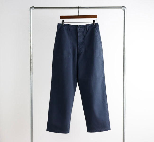orSlow HERRINGBONE SUMMER FATIGUE PANTS Navy